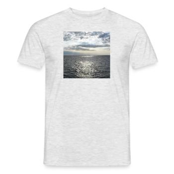 Sur la mer - horizon sans fin - photo - T-shirt homme - gris chiné - Devant - AI Model Male 178 dark (178cm)