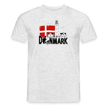 Danemark Hirtshals Lighthouse Holidays - T-shirt homme - gris chiné - Devant - AI Model Male 178 dark (178cm)