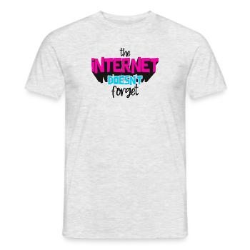 Internet n’oublie pas - Funny Nerd Design - T-shirt homme - gris chiné - Devant - AI Model Male 178 dark (178cm)