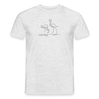 Flamingo - Men's T-Shirt - heather grey - Front - AI Model Male 178 dark (178cm)
