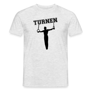 Turnen, Turner and Ringen, Männer und Jungs Turnen - Männer T-Shirt - Grau meliert - Vorne - AI Model Male 178 dark (178cm)