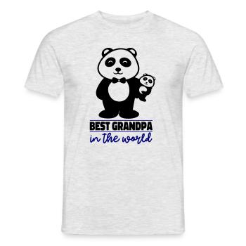 Bester Opa der Welt - Männer T-Shirt - Grau meliert - Vorne - AI Model Male 178 dark (178cm)