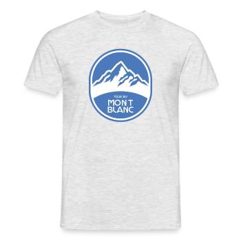 Tour du Mont Blanc Alps Hiking Trail - Men's T-Shirt - heather grey - Front - AI Model Male 178 dark (178cm)