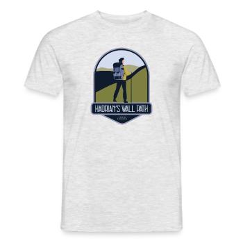 Hadrian's Wall Path - Vereinigtes Königreich - Männer T-Shirt - Grau meliert - Vorne - AI Model Male 178 dark (178cm)