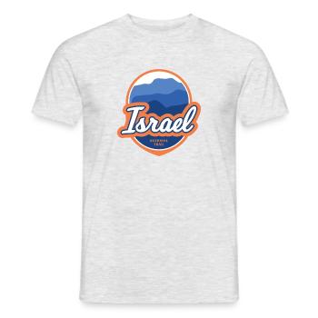 Israel National Trail - Men's T-Shirt - heather grey - Front - AI Model Male 178 dark (178cm)