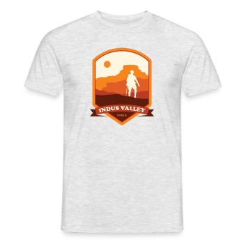 Indus Valley Trek – Inde - T-shirt homme - gris chiné - Devant - AI Model Male 178 dark (178cm)