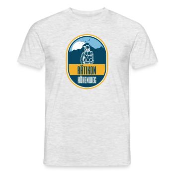 Rätikon Höhenweg - Männer T-Shirt - Grau meliert - Vorne - AI Model Male 178 dark (178cm)