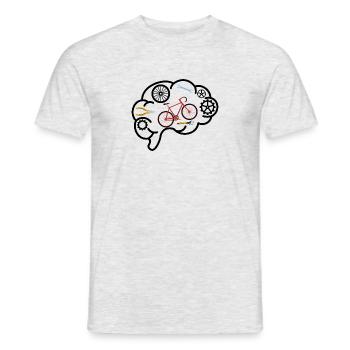 Hirn eines Rennradlers - Männer T-Shirt - Grau meliert - Vorne - AI Model Male 178 dark (178cm)