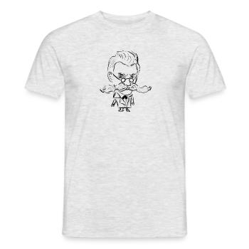 Nietzsche - T-shirt homme - gris chiné - Devant - AI Model Male 178 dark (178cm)