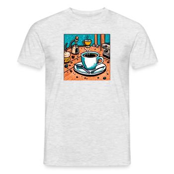 Coffee lover - Men's T-Shirt - heather grey - Front - AI Model Male 178 dark (178cm)