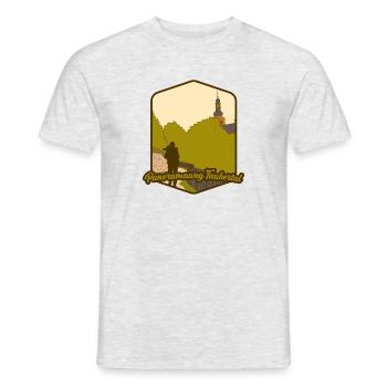 Sentier panoramique de la vallée de Tauber - T-shirt homme - gris chiné - Devant - AI Model Male 178 dark (178cm)