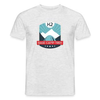 K2 Base Camp Trek - Men's T-Shirt - heather grey - Front - AI Model Male 178 dark (178cm)