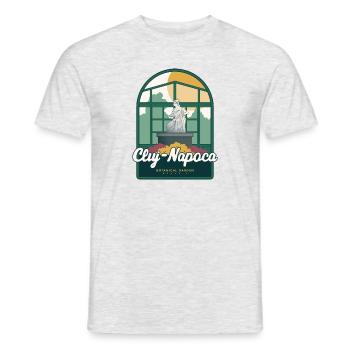 Jardin Botanique de Cluj-Napoca - Roumanie - T-shirt homme - gris chiné - Devant - AI Model Male 178 dark (178cm)