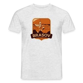 Brasov – Romania - Men's T-Shirt - heather grey - Front - AI Model Male 178 dark (178cm)