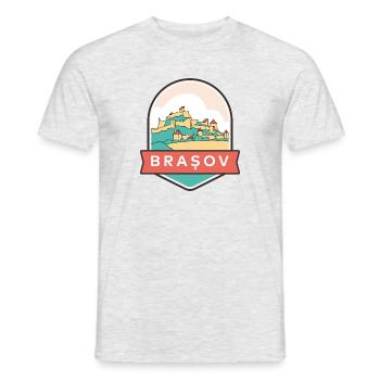 Brasov – Romania - Men's T-Shirt - heather grey - Front - AI Model Male 178 dark (178cm)