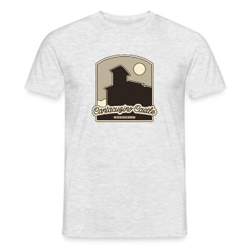 Château de Cantacuzino - Roumanie - T-shirt homme - gris chiné - Devant - AI Model Male 178 dark (178cm)