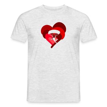 Skydive Parachuting Adrenaline - Men's T-Shirt - heather grey - Front - AI Model Male 178 dark (178cm)