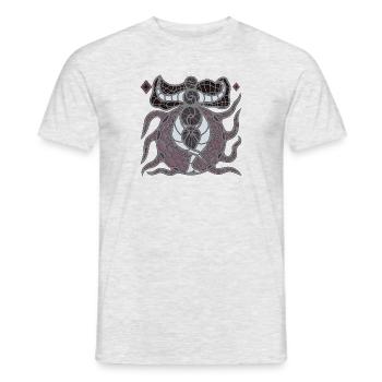 Anarchie de l’énergie. Le chaos détermine l’harmonie. - T-shirt homme - gris chiné - Devant - AI Model Male 178 dark (178cm)