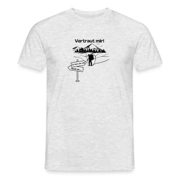 5 - Männer T-Shirt - Grau meliert - Vorne - AI Model Male 178 dark (178cm)