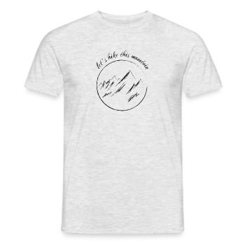 Berg / let's hike this mountain - Men's T-Shirt - heather grey - Front - AI Model Male 178 dark (178cm)