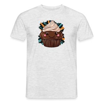 Muffin Cookie - Männer T-Shirt - Grau meliert - Vorne - AI Model Male 178 dark (178cm)