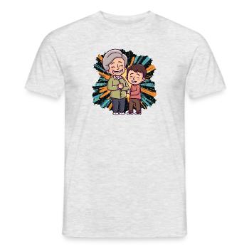 Grandma Grandparents Granddaughter - Men's T-Shirt - heather grey - Front - AI Model Male 178 dark (178cm)