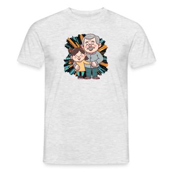 Grandpa, grandparents, granddaughter - Men's T-Shirt - heather grey - Front - AI Model Male 178 dark (178cm)