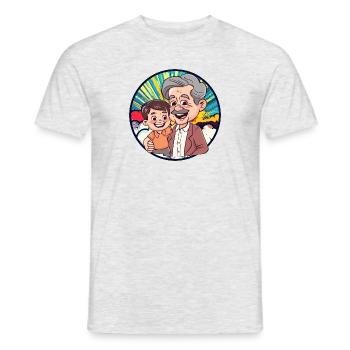 Grandpa grandfather granddaughter - Men's T-Shirt - heather grey - Front - AI Model Male 178 dark (178cm)