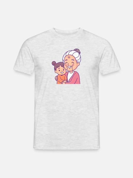 Oma Großmutter Omi - Männer T-Shirt - Grau meliert
