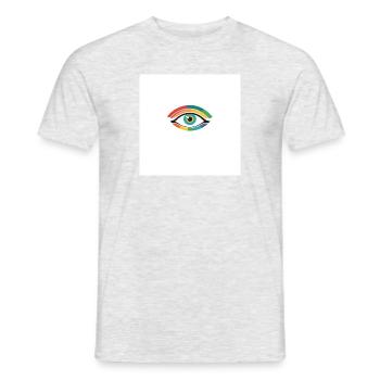 Bunte Auge - Männer T-Shirt - Grau meliert - Vorne - AI Model Male 178 dark (178cm)