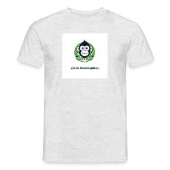 Der grüne Affe - Männer T-Shirt - Grau meliert - Vorne - AI Model Male 178 dark (178cm)