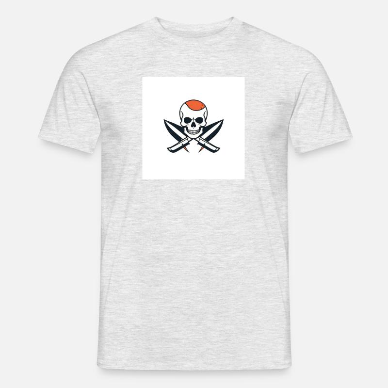 Messer Stecher - Männer T-Shirt - Grau meliert