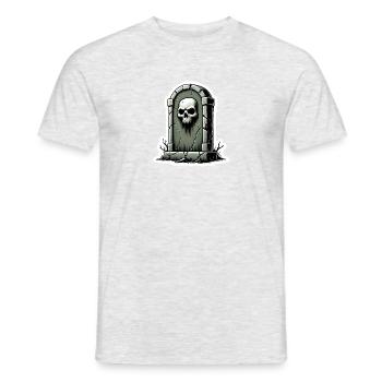 Grabstein - Männer T-Shirt - Grau meliert - Vorne - AI Model Male 178 dark (178cm)