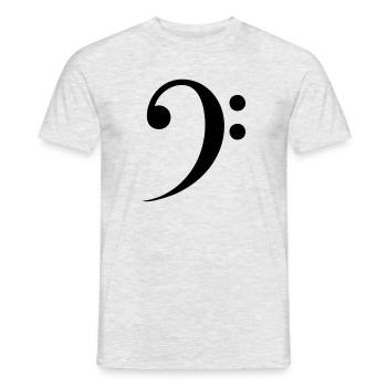 Bass clef - Men's T-Shirt - heather grey - Front - AI Model Male 178 dark (178cm)