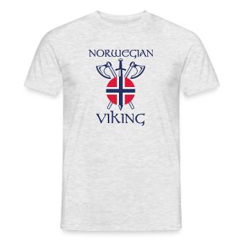 Norwegian viking Norwegen Geschenk - Männer T-Shirt - Grau meliert - Vorne - AI Model Male 178 dark (178cm)