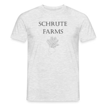 schrute farms - Men's T-Shirt - heather grey - Front - AI Model Male 178 dark (178cm)