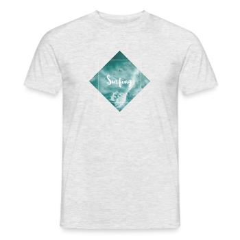 Surfing Board Beach Surf Sport Hobby Bestseller 4 - Men's T-Shirt - heather grey - Front - AI Model Male 178 dark (178cm)