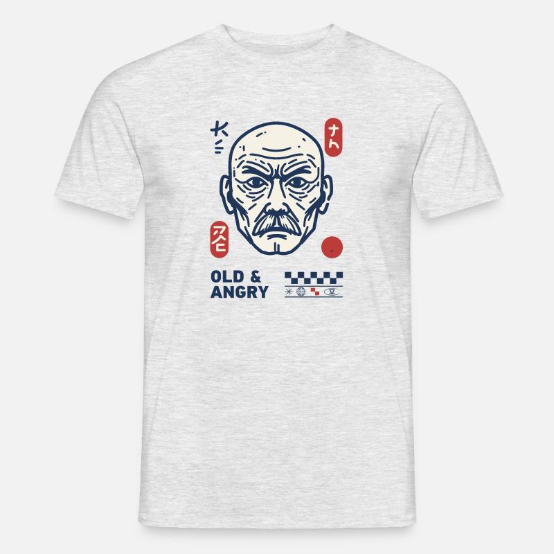 Alt & Wütend - Männer T-Shirt - Grau meliert