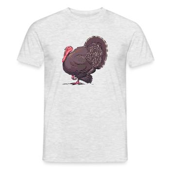 Truthahn - Männer T-Shirt - Grau meliert - Vorne - AI Model Male 178 dark (178cm)