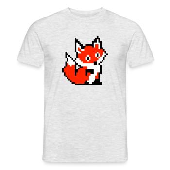 Fox Fox Paw rétro conception de chemise de pixel - T-shirt homme - gris chiné - Devant - AI Model Male 178 dark (178cm)