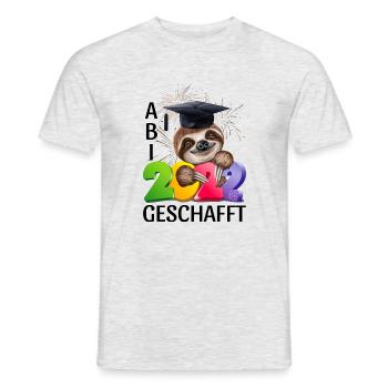 Abi 2022 Abitur 2022 geschafft Faultier - Männer T-Shirt - Grau meliert - Vorne - AI Model Male 178 dark (178cm)