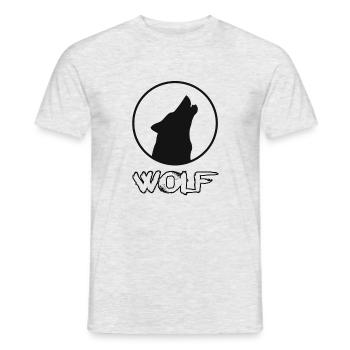 wolf - Men's T-Shirt - heather grey - Front - AI Model Male 178 dark (178cm)
