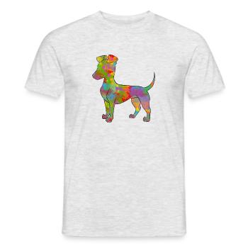 Manchester Terrier Multicolor - Männer T-Shirt - Grau meliert - Vorne - AI Model Male 178 dark (178cm)