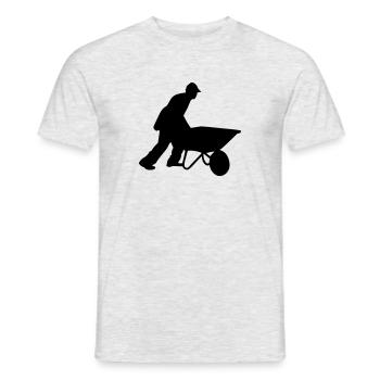 Bauarbeiter - Männer T-Shirt - Grau meliert - Vorne - AI Model Male 178 dark (178cm)