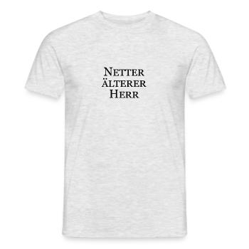 Netter Älterer Herr - Männer T-Shirt - Grau meliert - Vorne - AI Model Male 178 dark (178cm)