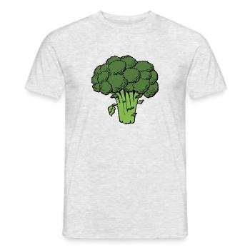 broccoli broccoli veggie gemuese vegetables1 - Men's T-Shirt - heather grey - Front - AI Model Male 178 dark (178cm)