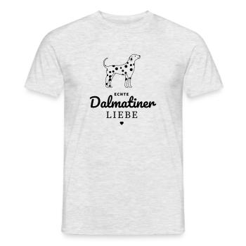Genuine Dalmatians love - Men's T-Shirt - heather grey - Front - AI Model Male 178 dark (178cm)