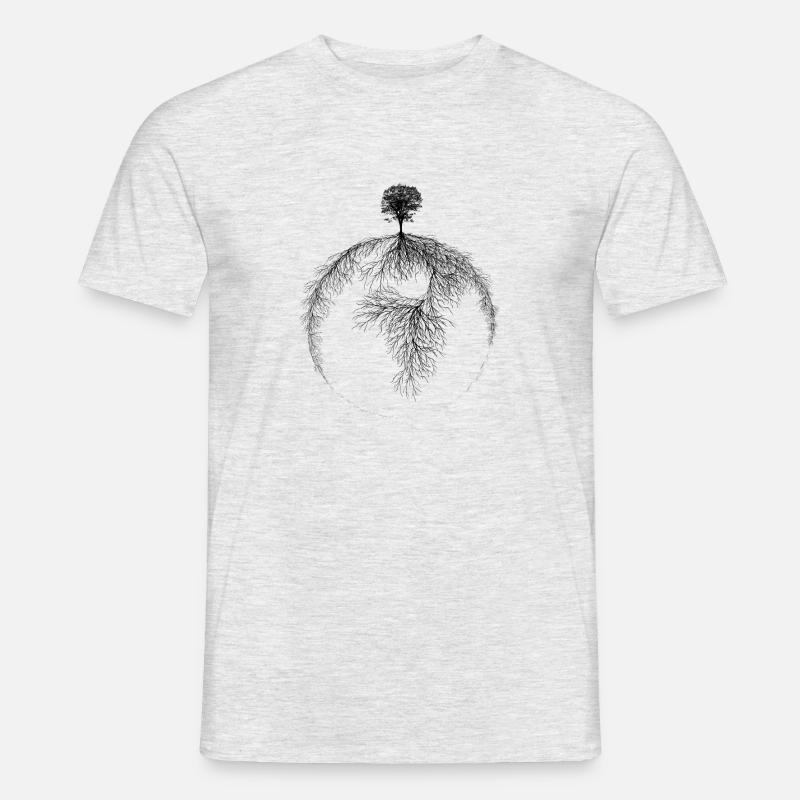 Die Welt, ein Organismus - Männer T-Shirt - Grau meliert