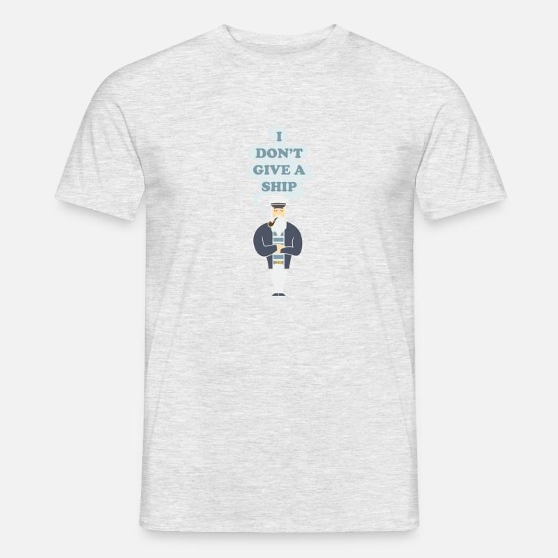I don't give a ship - Männer T-Shirt - Grau meliert