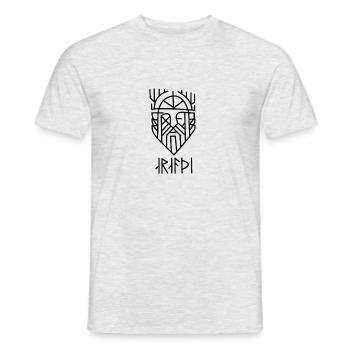 Courage - runes nordiques - T-shirt homme - gris chiné - Devant - AI Model Male 178 dark (178cm)